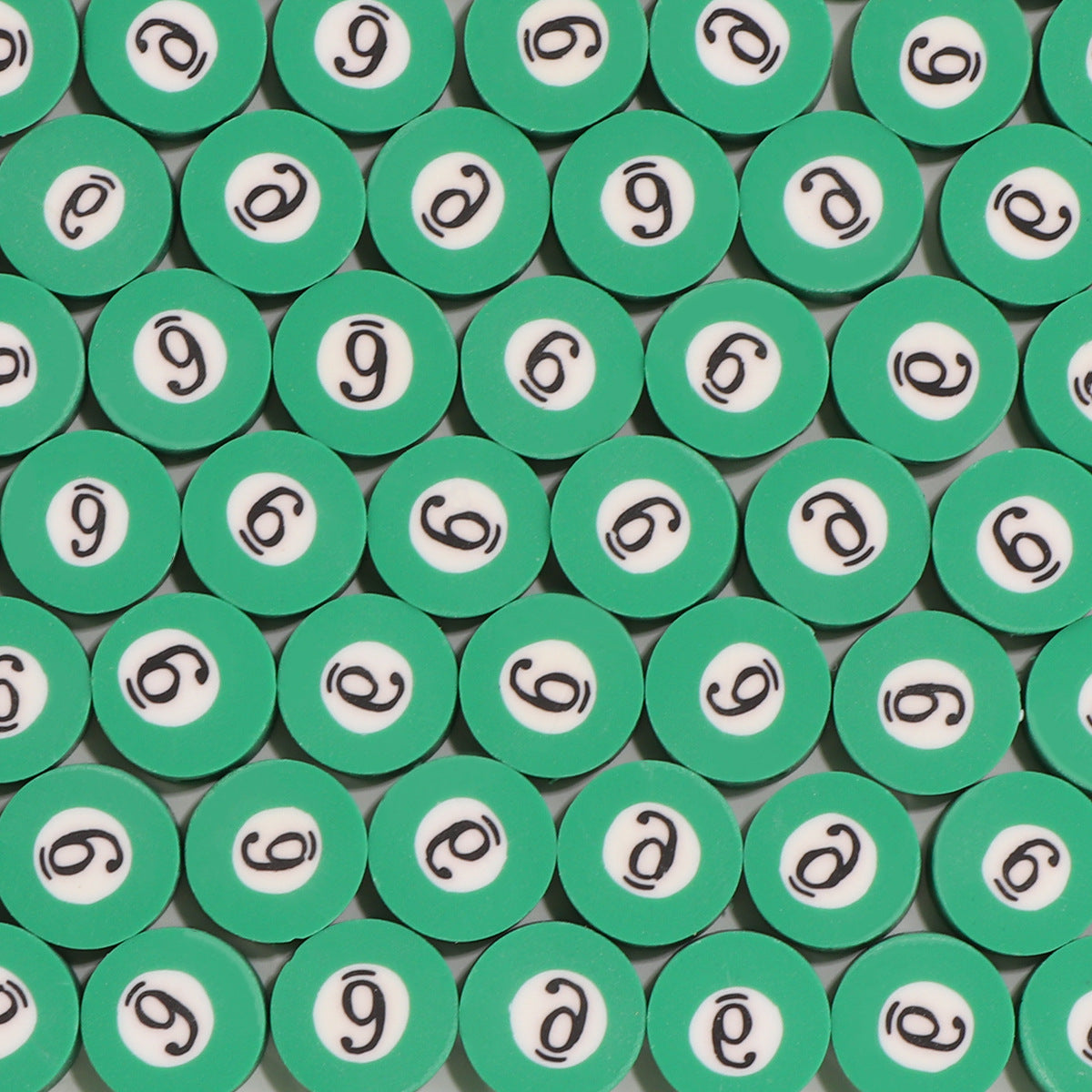 Flat Clay Beads 9mm Billiards Series Colorful Pool Ball 100pcs 11