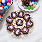 Silicone Focal Beads Halloween Ghost Color Character Cards 20pcs