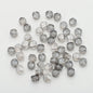 Electroplated Rose Glass Beads 6mm Small Etched Floral 50pcs 14