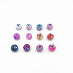 Antique Style Round Clay Beads 6mm 8mm 10mm 12mm Colorful Floral 100pcs 4