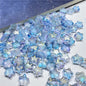 Small Star Czech Glass Beads 8mm Translucent Gold Flecked 50pcs 6