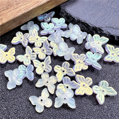 Czech Glass Beads Butterfly 11mm Gradient Purple Blue Green 50pcs 8