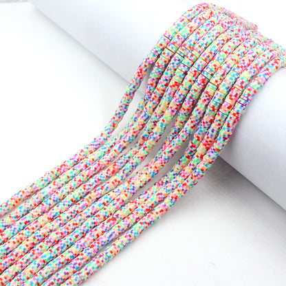 Flat Clay Beads 6mm Colorful Matte Polymer Spacer 10 Strands 36
