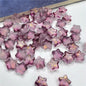 Small Star Czech Glass Beads 8mm Translucent Gold Flecked 50pcs 3