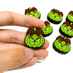 Silicone Focal Beads Halloween Green Pumpkin with Bow 20pcs 5