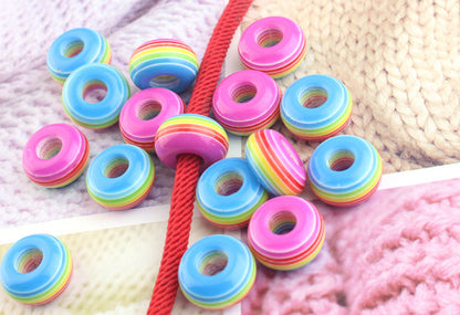 Resin Donut Spacer Beads 14mm Colorful 500pcs 13