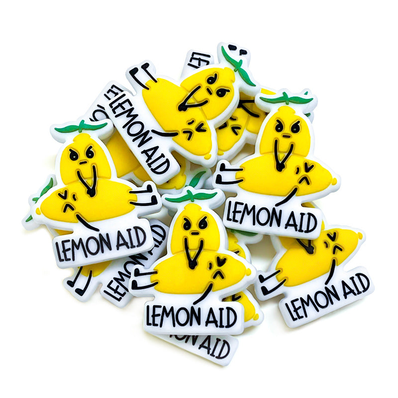 Silicone Focal Beads Lemon Fruit Holding Small Lemon 20pcs 2