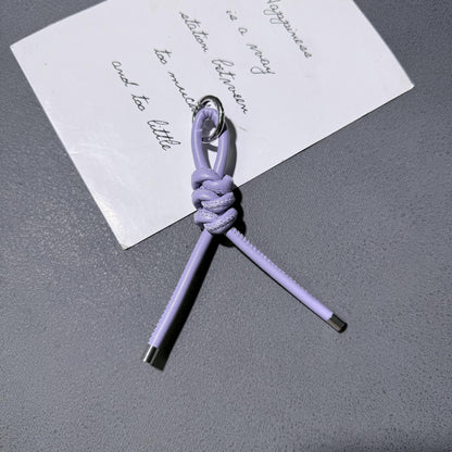 Braided PU Leather Keychain Knot Design Colorful 15cm 3pcs 13