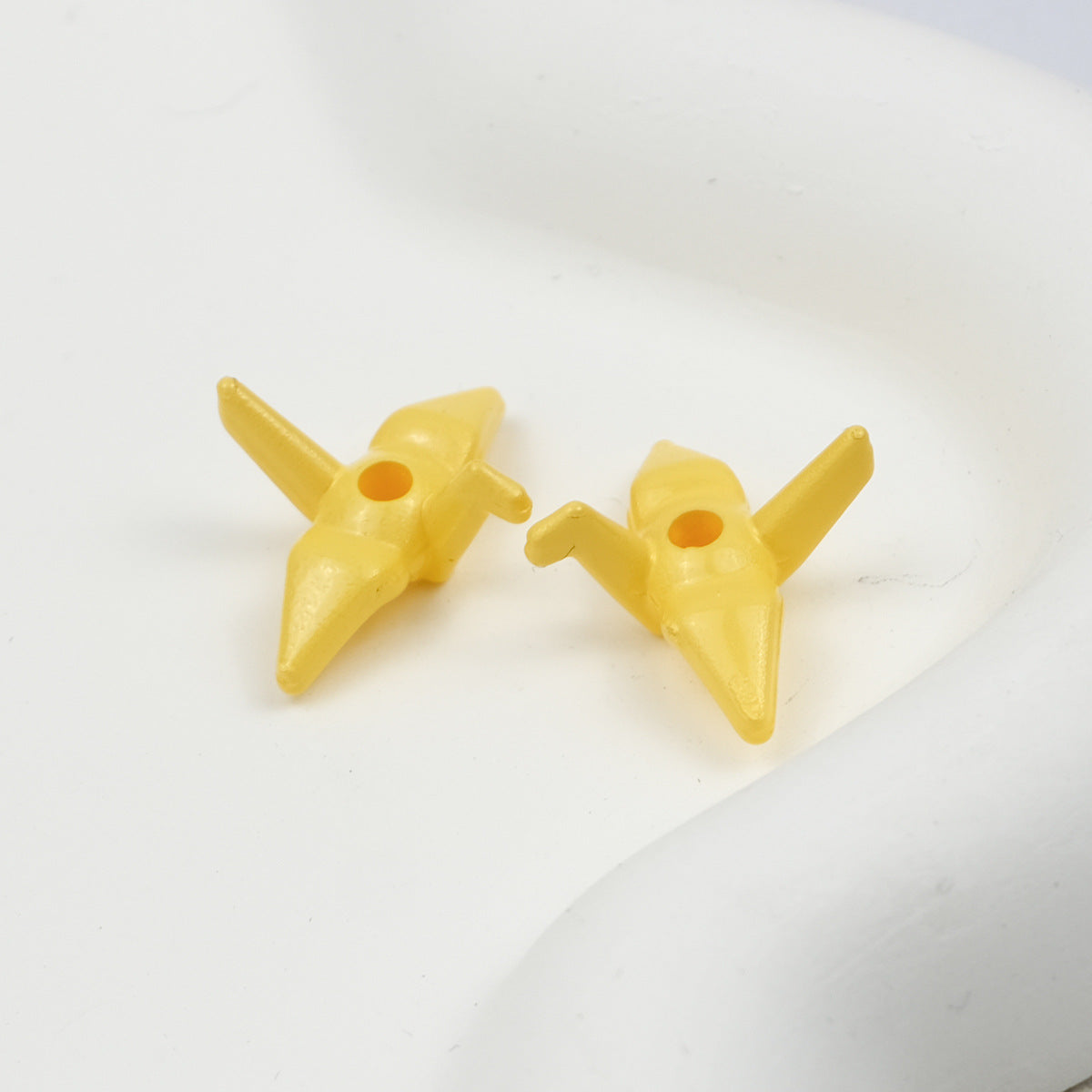 Painted Origami Crane Acrylic Beads 16mm Colorful Glossy 50pcs 4