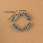 Tube Metal Beads Tibetan Hollowed-out Flower Pattern Vintage Silver Tone 20pcs 6