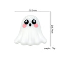 Silicone 3D Focal Beads Halloween Ghost Blushing Cheeks 20pcs 3