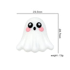 Silicone 3D Focal Beads Halloween Ghost Blushing Cheeks 20pcs 3