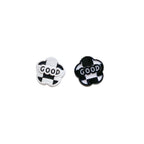 Baking Painted Black and White Metal Beads Quirky Shapes 10pcs 5
