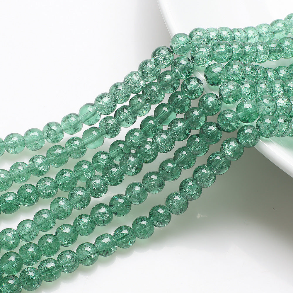 Crackle Round Glass Beads 8mm Monochrome Translucent 200pcs 9