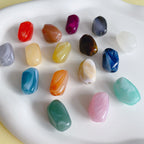 Blooming Color Irregular Resin Beads 21mm Swirling Multicolor 20pcs 4