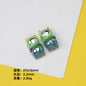Cartoon Character Stack Series Resin Beads Glossy Jenga Block Shape 20pcs 10