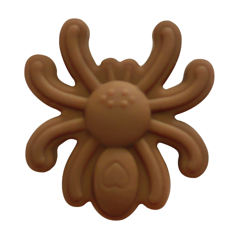 Silicone Focal Beads Spider Solid Color Smooth Texture 20pcs 7