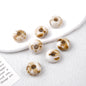 Acrylic Round Spacer Beads 14mm Antique Blooming Ink 50pcs 14