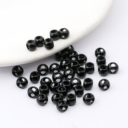 Cube Metal Beads 5mm Baking Painted Zinc Alloy 50pcs 8