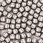 Halloween Ghost Flat Clay Beads 9mm Monochrome Polymer 100pcs