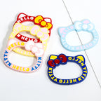 Painted Hello Kitty Acrylic Beads 72mm Colorful Bezel Frame 10pcs
