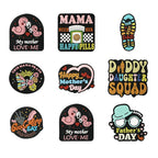 Silicone Focal Beads Mother Father'S Day Retro Style Colorful Phrases 20pcs 3