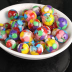Dopamine Resin Beads 12/14/16mm Colorful Glossy 50pcs 3