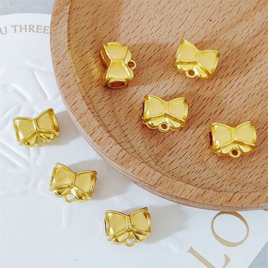Bow Metal Beads 12mm Alloy Bow-Shaped with 4mm Hole 40pcs 3