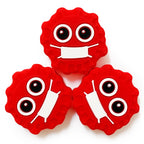Silicone Focal Beads Bacterial Virus Red Masked Face 20pcs 4