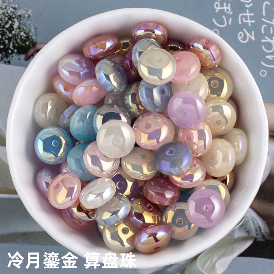 Resin Round Spacer Beads 10mm Plating Glossy 20pcs 2