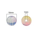 Czech Glass Beads Ball 10mm Pastel Opalescent Mixed Colors 60pcs 4