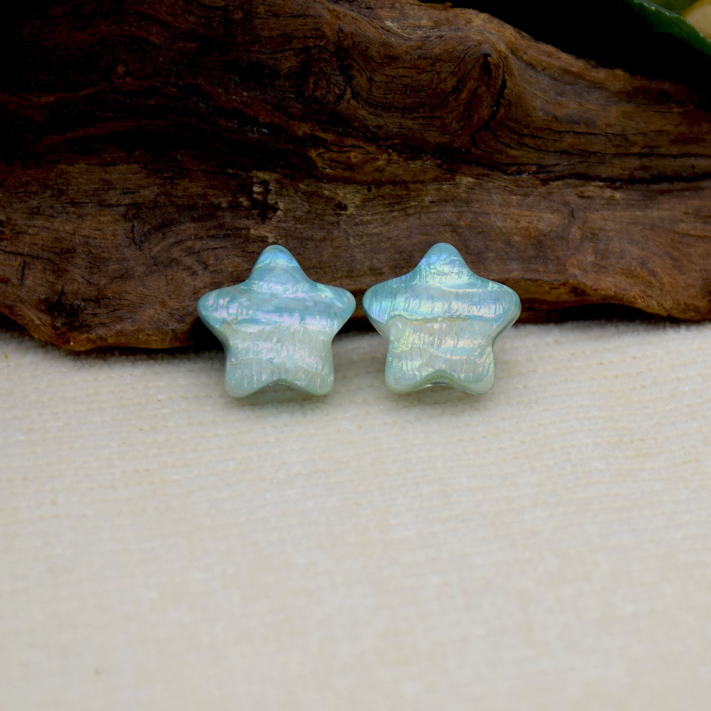 Oil Painting Star Resin Beads 19mm Iridescent Pastel 1pc 11