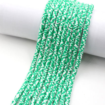 Flat Clay Beads 6mm Colorful Matte Polymer Spacer 10 Strands 8