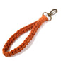 Woven Cotton Rope Wristlet Keychain Pastel Autumn Colors 10
