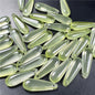 Long Teardrop Glass Beads 22mm Pale Blue Glossy 20pcs 7