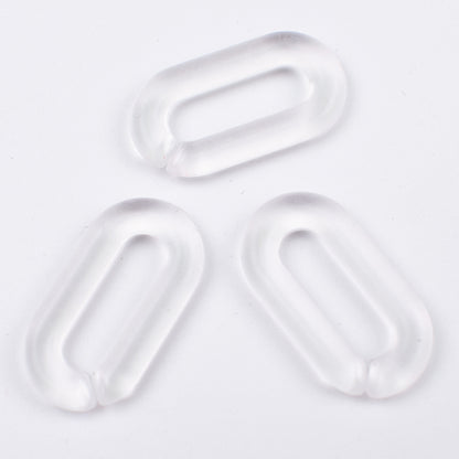 Matte Clear Acrylic Open Chain Links 20mm Colorful 100pcs 17