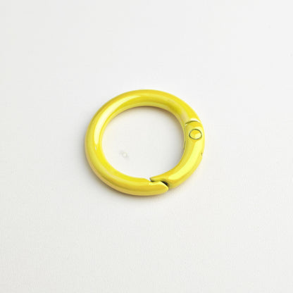 Alloy Iridescent Plating Spring Key Rings 20mm and 25mm 10pcs 22