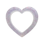 Circle Love Glitter Silicone Focal Beads Glitter Design 10pcs 4