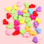 Peach Heart Acrylic Beads 17x21mm Glossy Pastel Mixed 40pcs 7