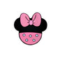 Silicone Focal Beads Minnie Polka Dot Bow Colorful 10pcs 5