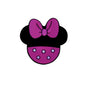 Silicone Focal Beads Minnie Polka Dot Bow Colorful 10pcs 6