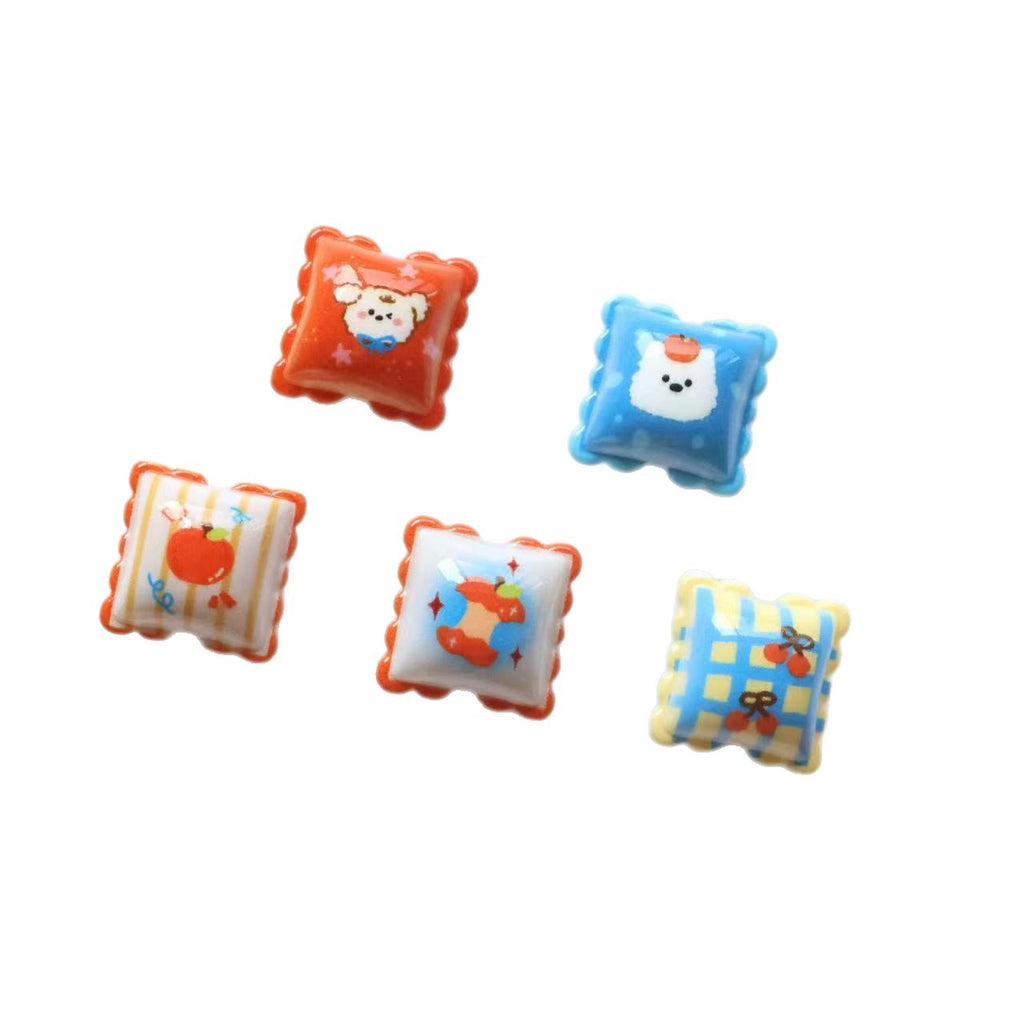 Cute Puppy Square Acrylic Beads 19mm Colorful Mixed 20pcs 5