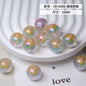 Iridescent Swirl Resin Beads 16mm Round Multicolor 10pcs 11