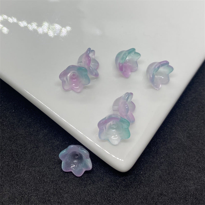Czech Glass Beads Flower Bud 6 10mm Soft Pastel Colors 100pcs 17