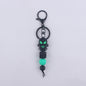 Halloween Silicone Bead Keychain Colorful Spooky Characters Durable 10