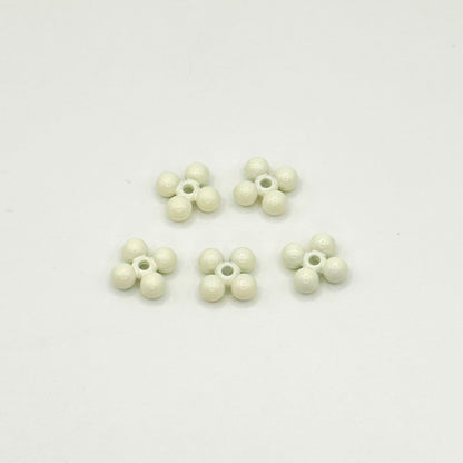 Four Leaf Clover Metal Beads 7.5mm Baking Painted Alloy Spacer 50pcs 10