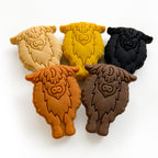 Silicone Focal Beads Yak Bull Detailed Line Work 20pcs 2
