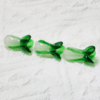 Lampwork Glass Beads Chinese Cabbage 9x20mm Translucent Green 20pcs 5