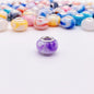 Acrylic Round Spacer Beads 14mm Ink Imitation Ceramic Large Hole 50pcs 8