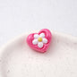 Floral Heart Acrylic Beads 21mm Colorful Mixed 50pcs 5